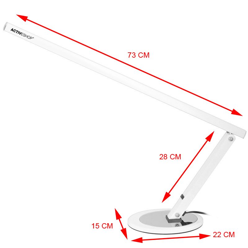 LED-pöytävalaisin SLIM, valkoinen LED-pöytävalaisin SLIM, valkoinen