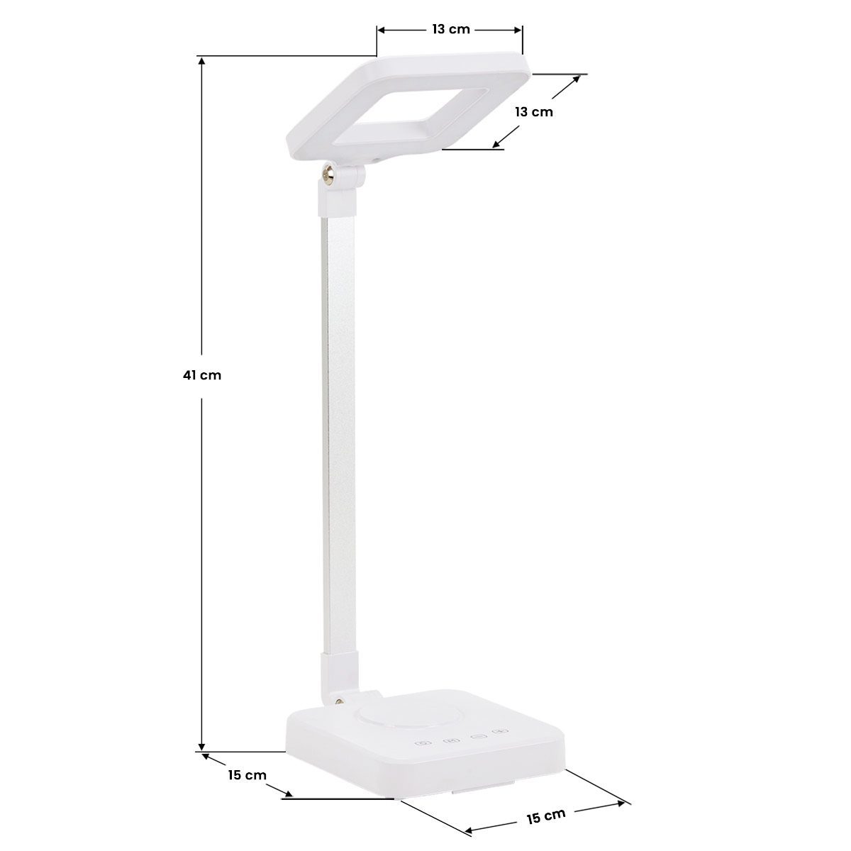 Pöytävalaisin Elegante LED Square 804, valkoinen Pöytävalaisin Elegante LED Square 804, valkoinen