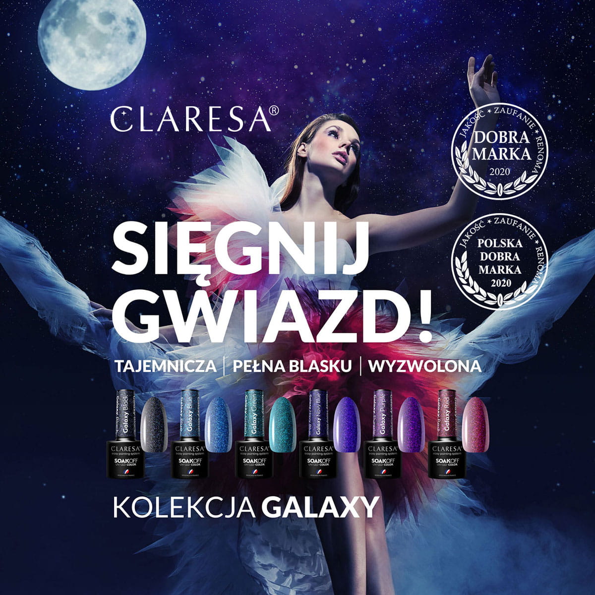 CLARESA GALAXY BLUE hybridilakka, 5 ml CLARESA GALAXY BLUE hybridilakka, 5 ml