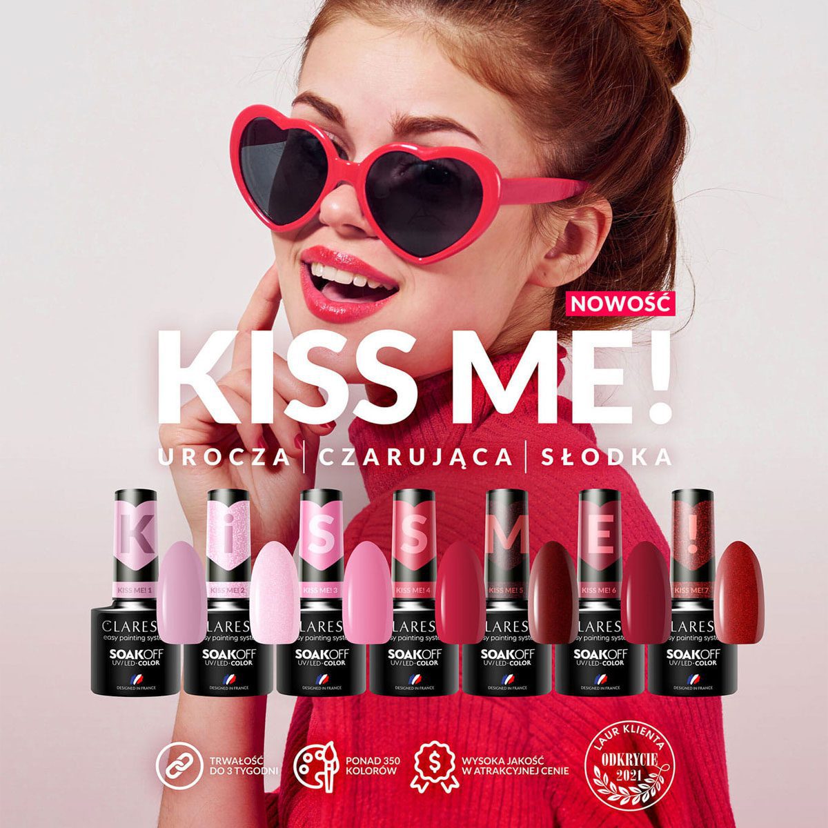 CLARESA Kiss Me! 4 hybridilakka, 5 ml CLARESA Kiss Me! 4 hybridilakka, 5 ml