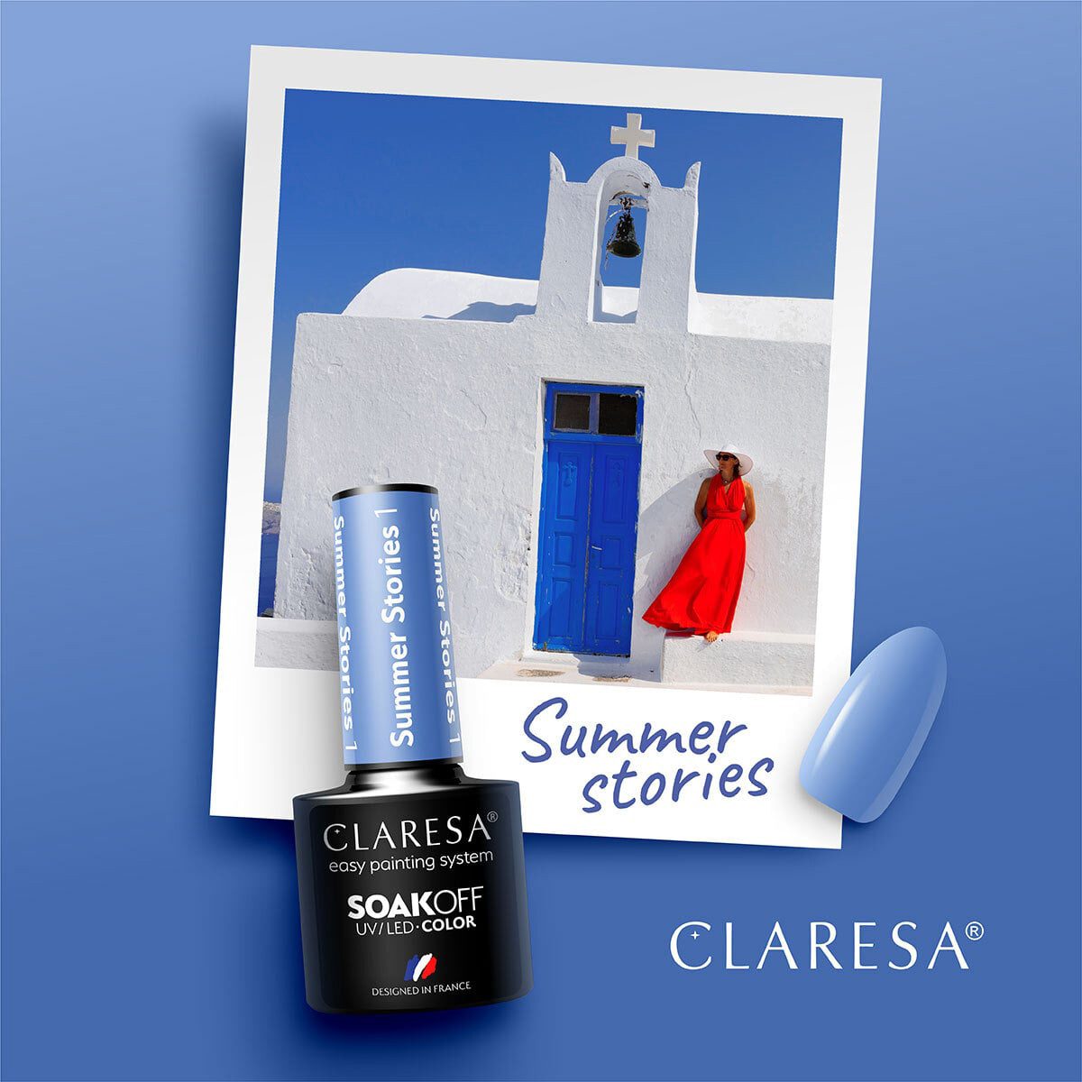 CLARESA SUMMER STORIES 1 hybridilakka, 5 ml CLARESA SUMMER STORIES 1 hybridilakka, 5 ml