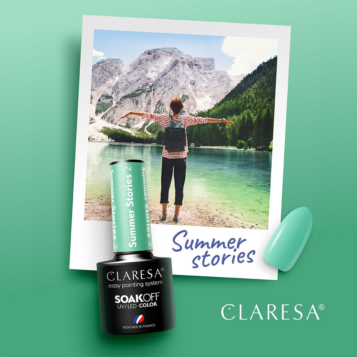 CLARESA SUMMER STORIES 2 hybridilakka, 5 ml CLARESA SUMMER STORIES 2 hybridilakka, 5 ml
