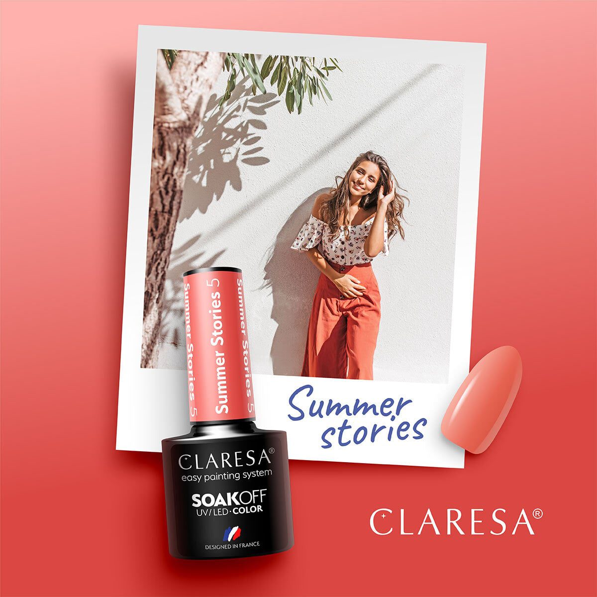 CLARESA SUMMER STORIES 5 hybridilakka, 5 ml CLARESA SUMMER STORIES 5 hybridilakka, 5 ml