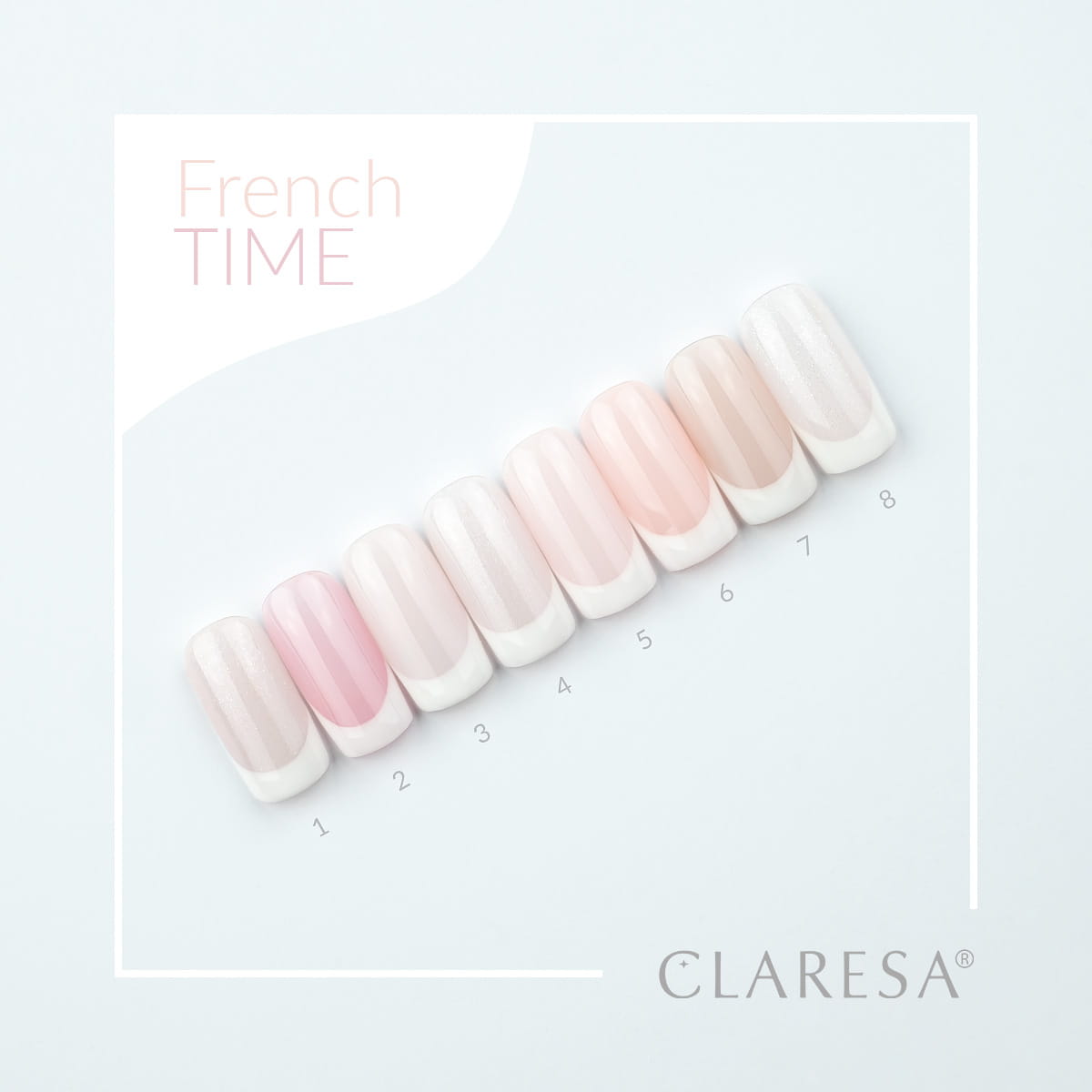 CLARESA French Time 1 hybridilakka, 5 ml CLARESA French Time 1 hybridilakka, 5 ml