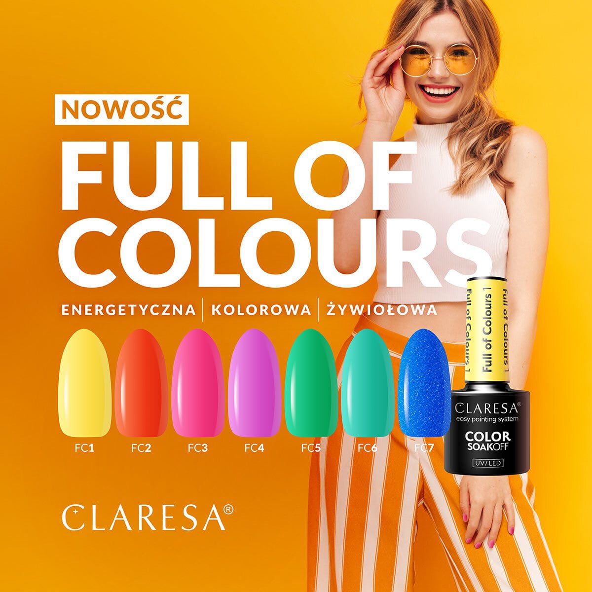 CLARESA Full of Colours 7 hybridilakka, 5 ml CLARESA Full of Colours 7 hybridilakka, 5 ml