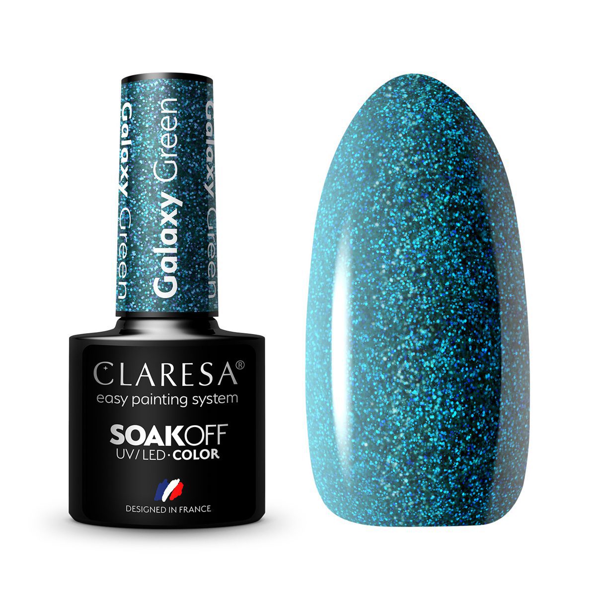 CLARESA GALAXY GREEN hybridilakka, 5 ml CLARESA GALAXY GREEN hybridilakka, 5 ml