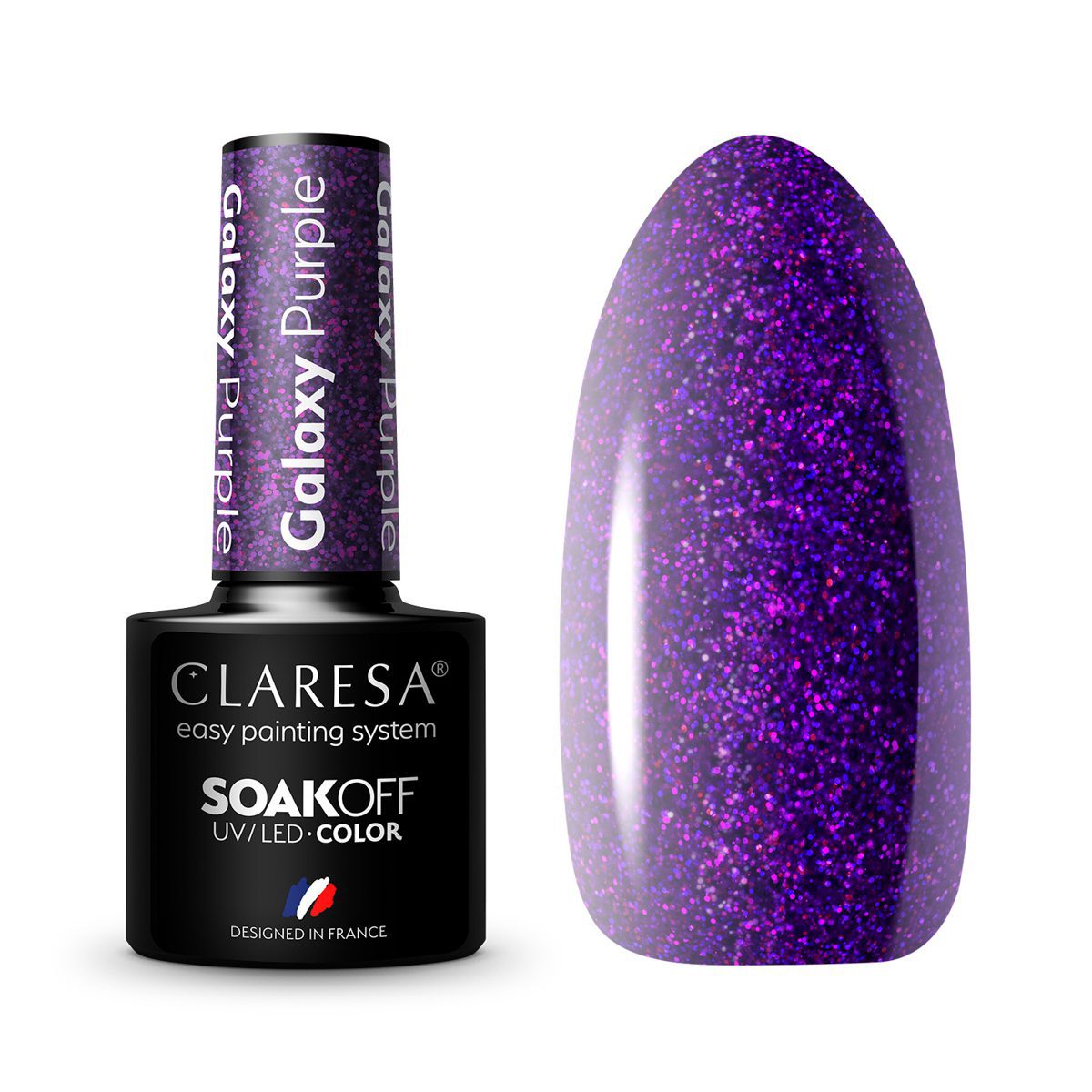 CLARESA GALAXY PURPLE hybridilakka, 5 ml CLARESA GALAXY PURPLE hybridilakka, 5 ml