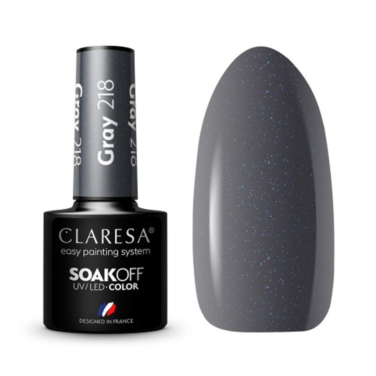 CLARESA GREY 218 hybridilakka, 5 ml CLARESA GREY 218 hybridilakka, 5 ml