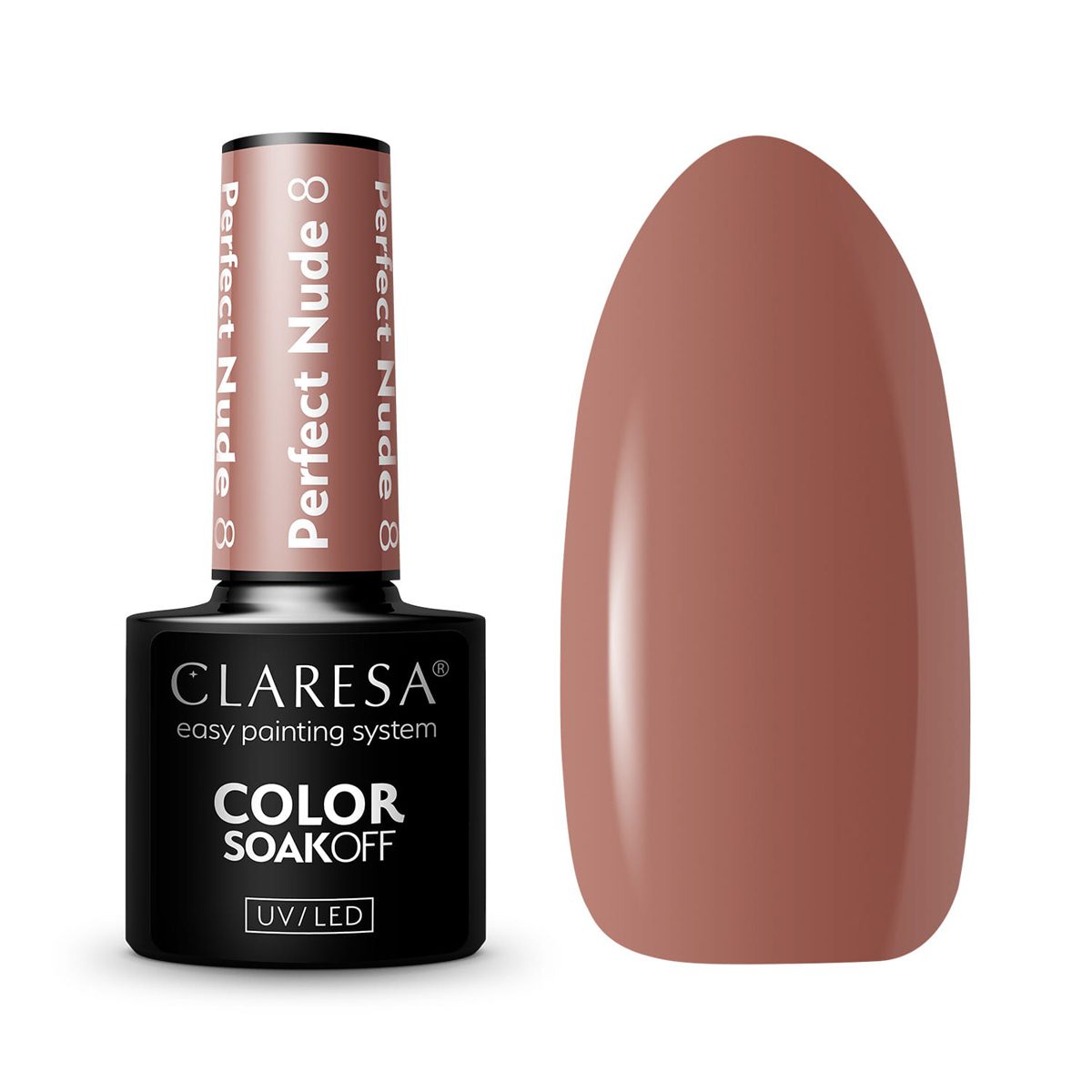 CLARESA PERFECT NUDE 8 hybridilakka, 5 ml CLARESA PERFECT NUDE 8 hybridilakka, 5 ml