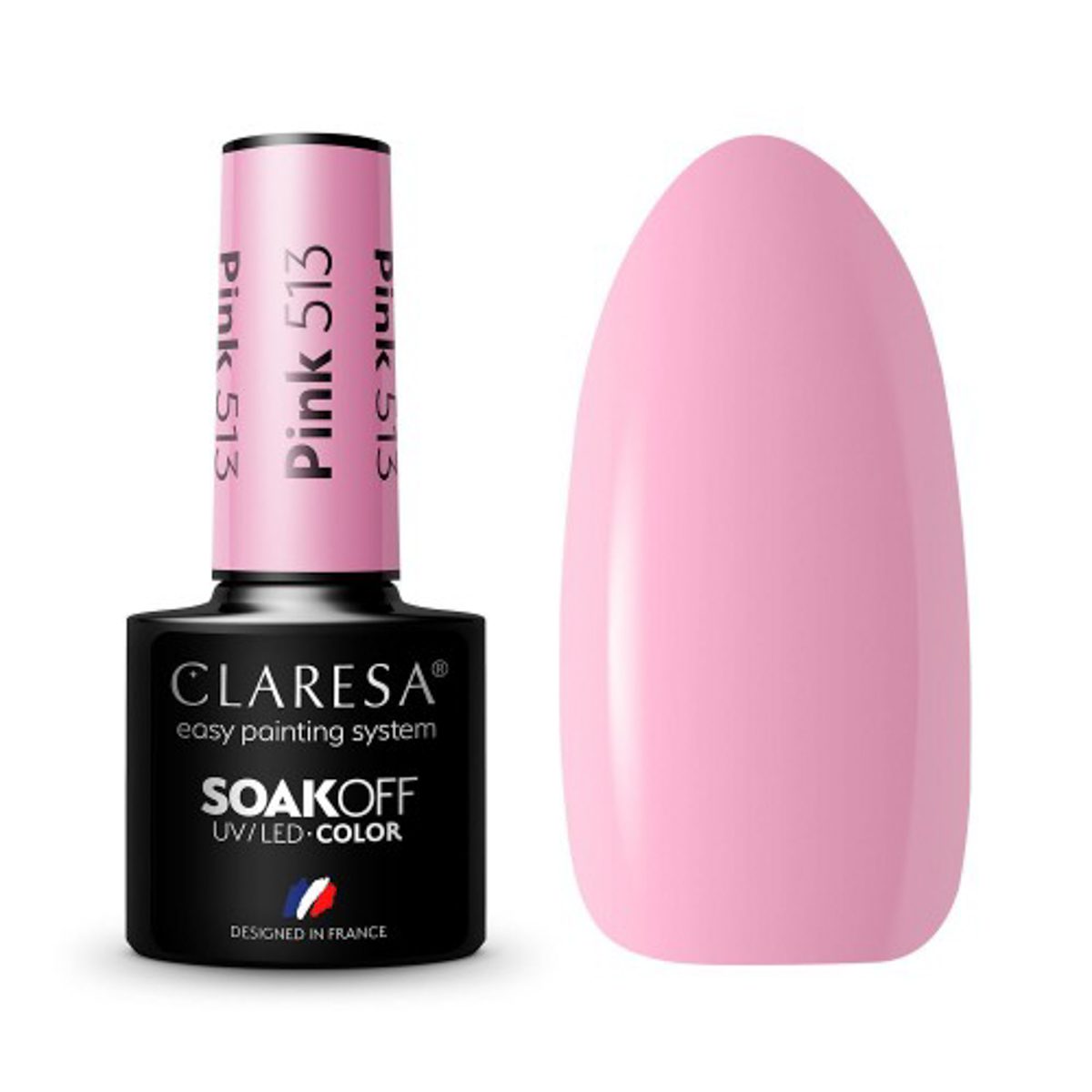 CLARESA PINK 513 hybridilakka, 5 ml CLARESA PINK 513 hybridilakka, 5 ml