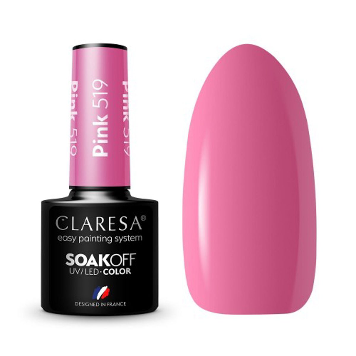 CLARESA PINK 519 hybridilakka, 5 ml CLARESA PINK 519 hybridilakka, 5 ml