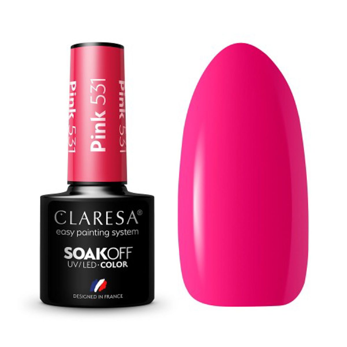 CLARESA PINK 531 hybridilakka, 5 ml CLARESA PINK 531 hybridilakka, 5 ml