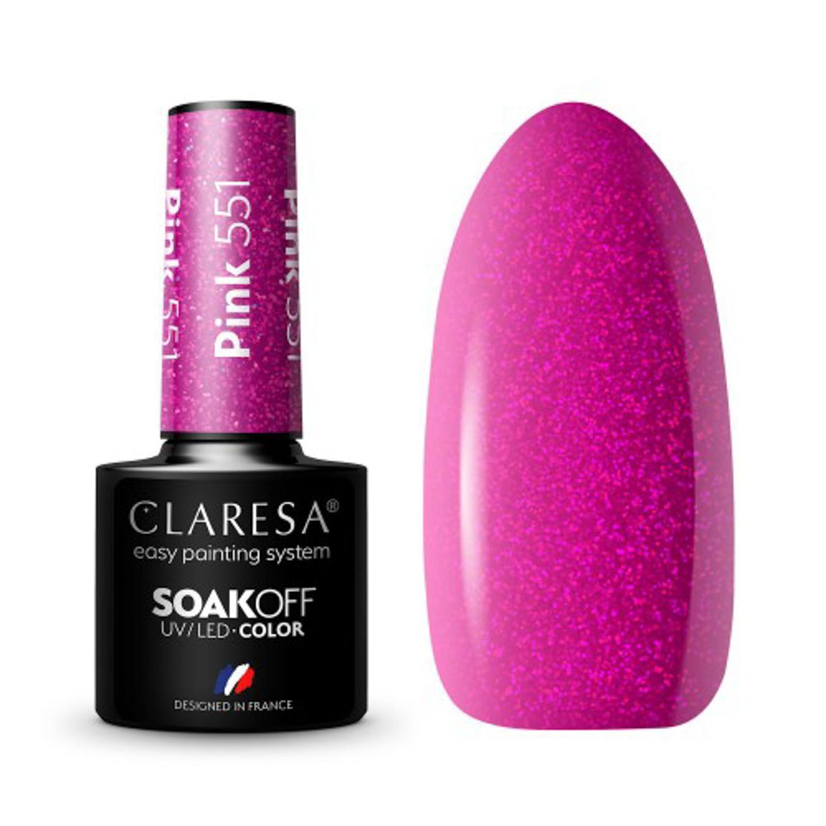 CLARESA PINK 551 hybridilakka, 5 ml CLARESA PINK 551 hybridilakka, 5 ml