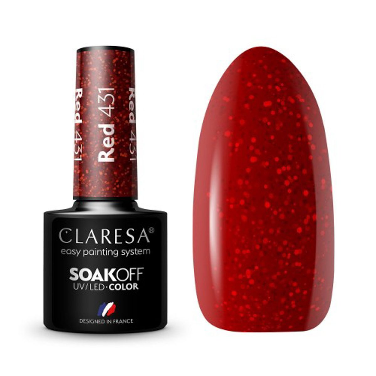 CLARESA RED 431 hybridilakka, 5 ml CLARESA RED 431 hybridilakka, 5 ml