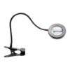 Glow 308 LED suurennuslasivalaisin pöytätasolle, valkoinen, USB LED-suurennuslamppu pöytä kiinnityksellä, musta