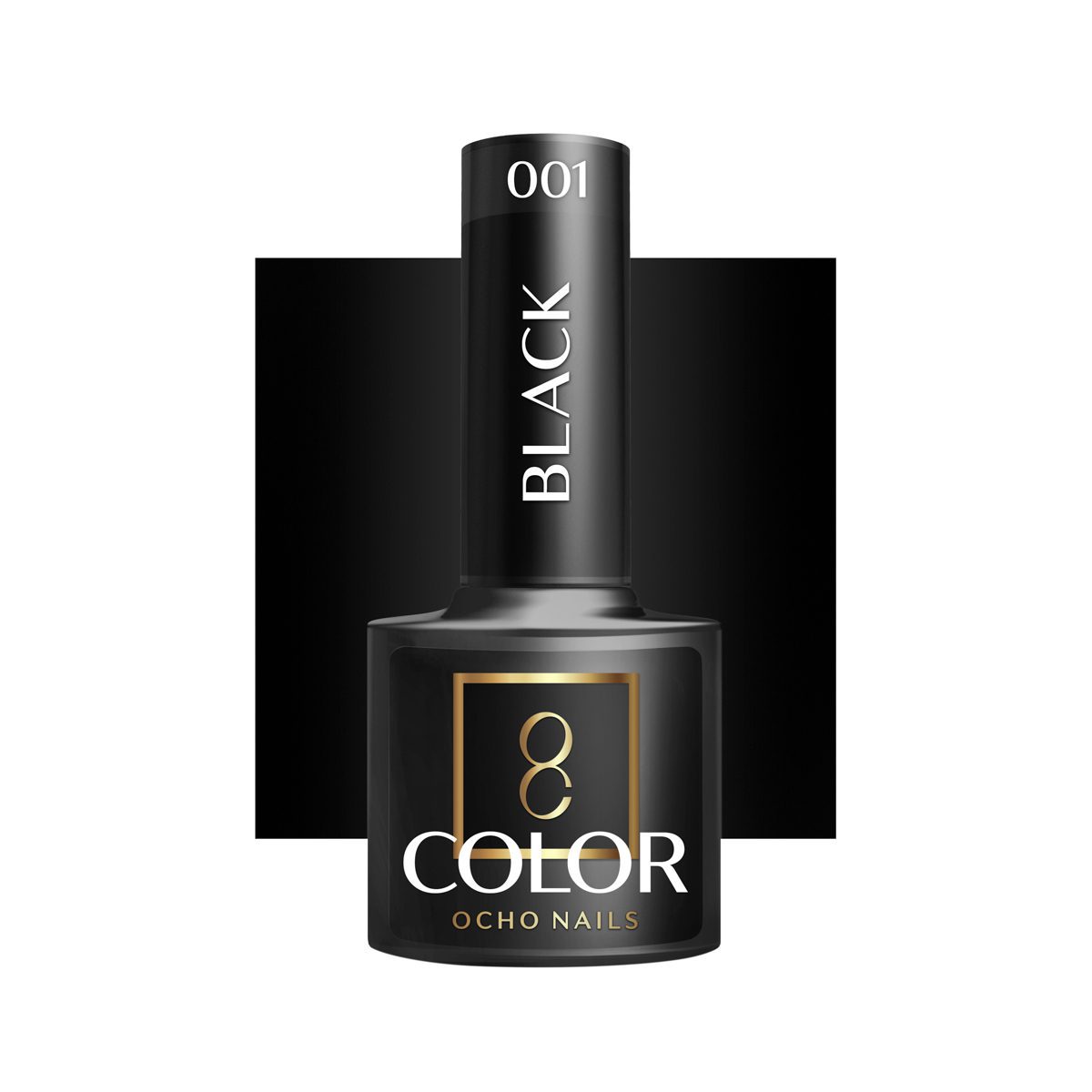 OCHO NAILS hybridilakka 001 musta 5 ml OCHO NAILS hybridilakka 001 musta 5 ml