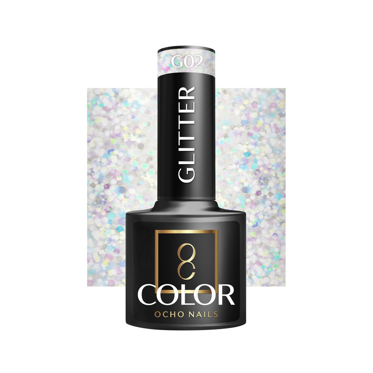 OCHO NAILS hybridilakka G02 GLITTER 5 ml OCHO NAILS hybridilakka G02 GLITTER 5 ml