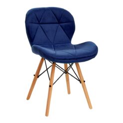 Tuoli QS-186 samettituoli tummansininen Tuoli QS-186 samettituoli tummansininen