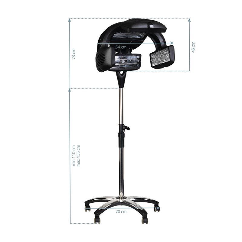 Gabbiano Lämpösäteilijä Y-707 Black, jalustalla Gabbiano Lämpösäteilijä Y-707 Black, jalustalla