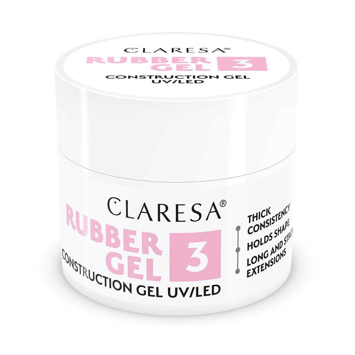 CLARESA RUBBER GEL 3, 90g rakennusgeeli CLARESA RUBBER GEL 3, 90g rakennusgeeli