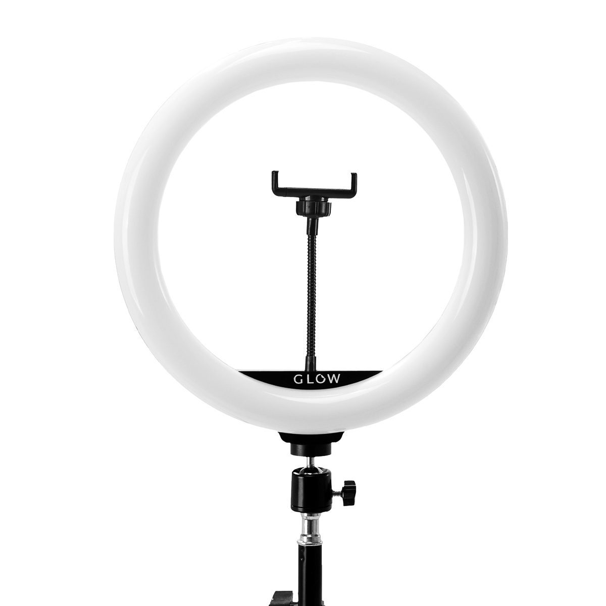 GLOW rengasvalo 10″ bsc 10W jalustalla GLOW rengasvalo 10" bsc 10W jalustalla