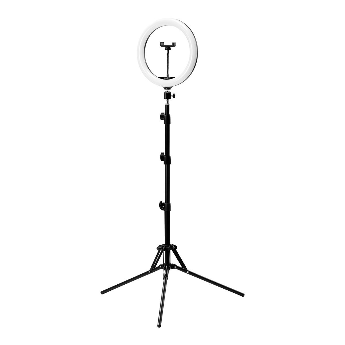 GLOW rengasvalo 10″ bsc 10W jalustalla GLOW rengasvalo 10" bsc 10W jalustalla