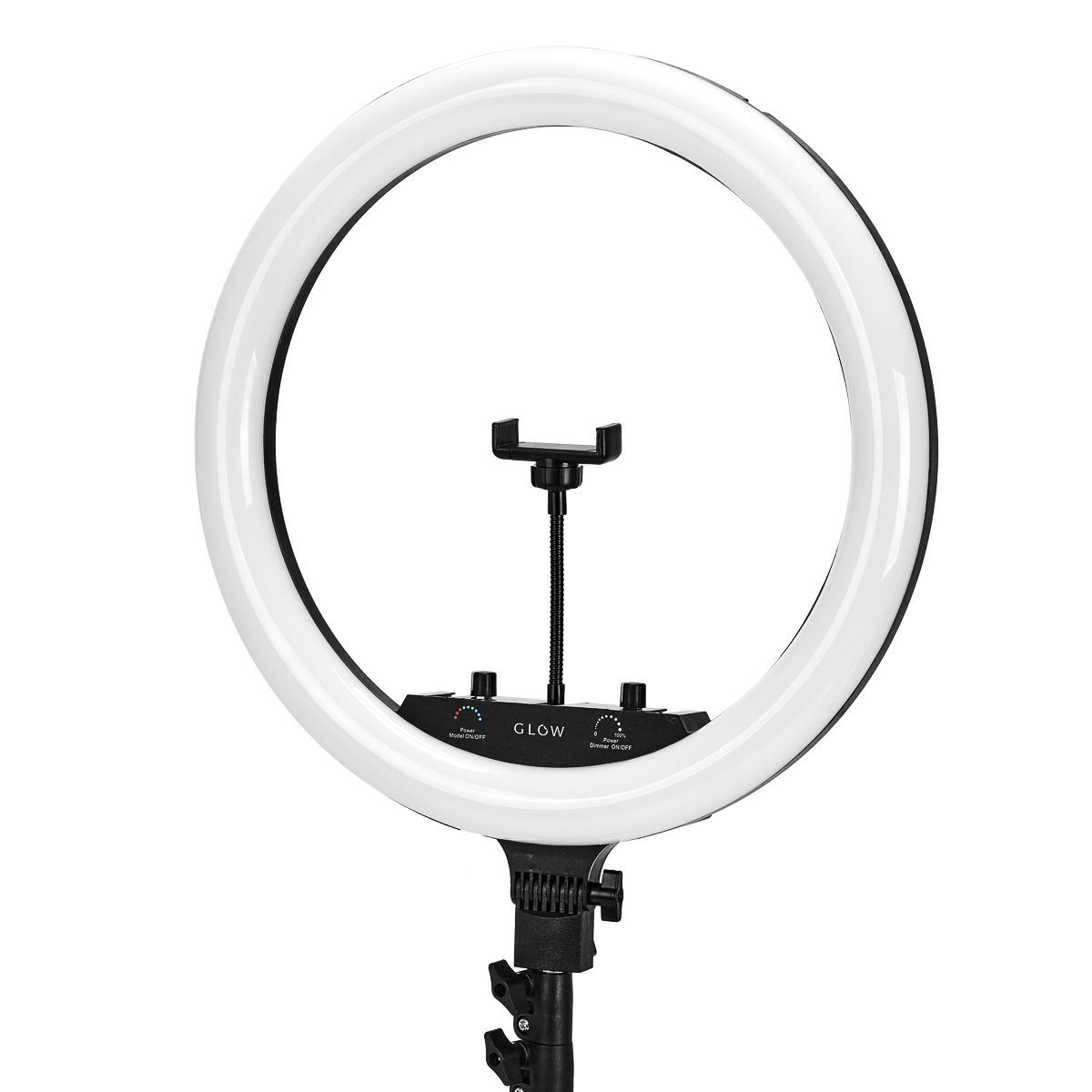 GLOW rengasvalo 18″ bsc 45W jalustalla GLOW rengasvalo 18" bsc 45W jalustalla