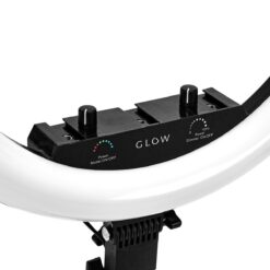 GLOW rengasvalo 18″ RGB bsc 45W jalustalla GLOW rengasvalo 18" RGB bsc 45W jalustalla
