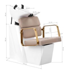 Kampaamon pesupaikka Porto BM beige/musta Kampaamon pesupaikka Porto BM beige/musta