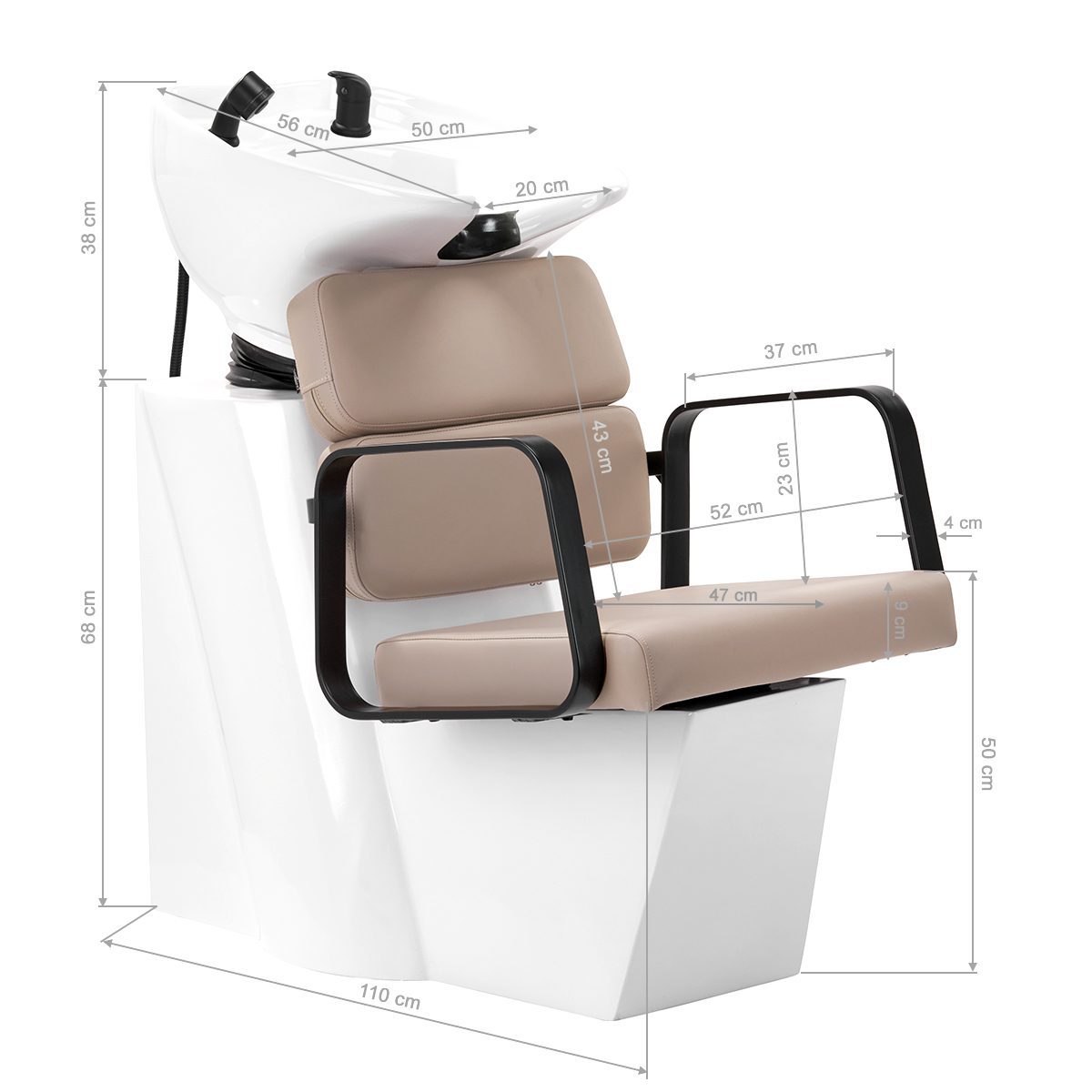 Kampaamon pesupaikka Porto musta-beige Kampaamon pesupaikka Porto musta-beige