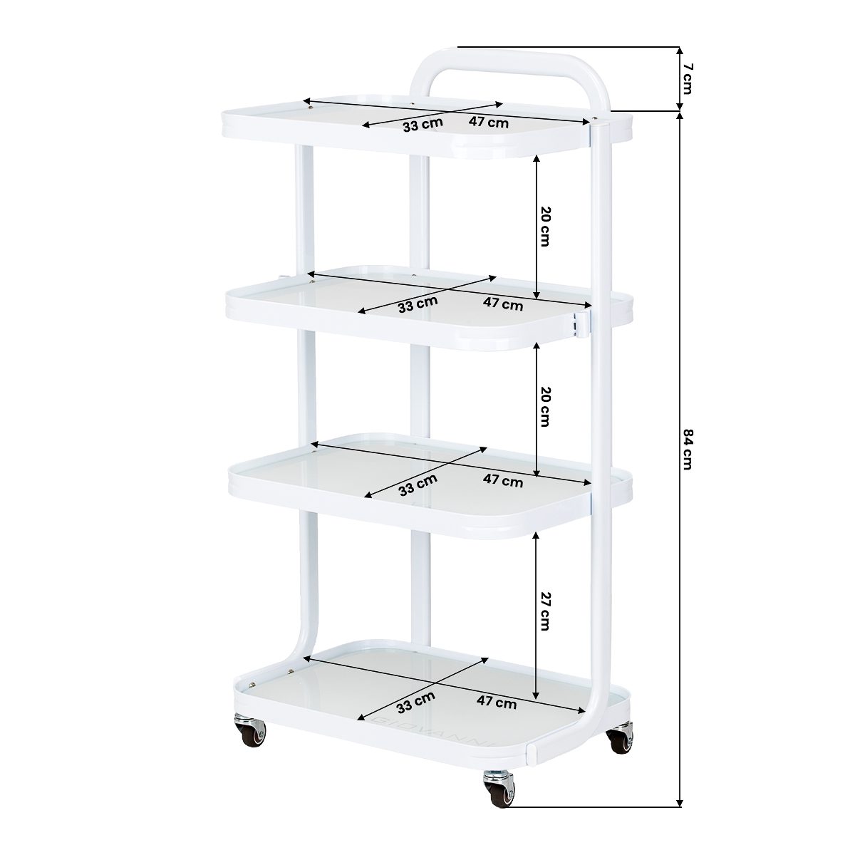 Giovanni H6702 valkoinen apuöytä Giovanni H6702 valkoinen apuöytä