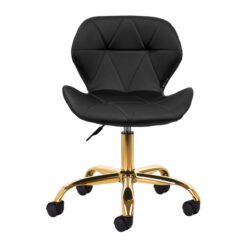Kosmetologin jakkara QS-06G, kulta/musta Kosmetologin jakkara QS-06G, kulta/musta