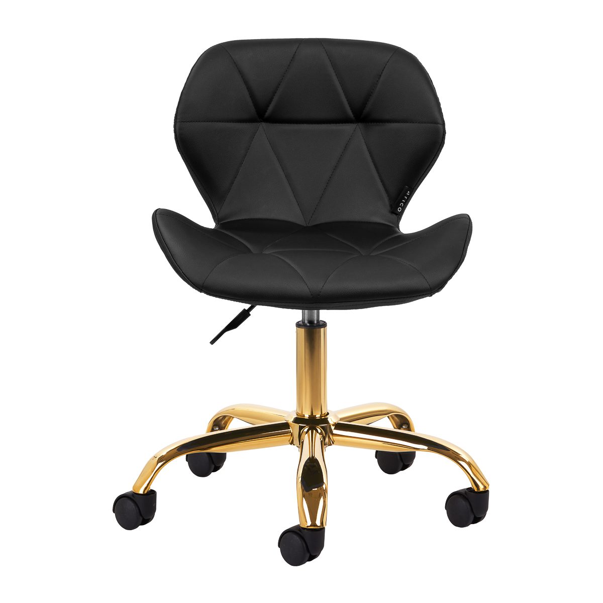 Kosmetologin jakkara QS-06G, kulta/musta Kosmetologin jakkara QS-06G, kulta/musta