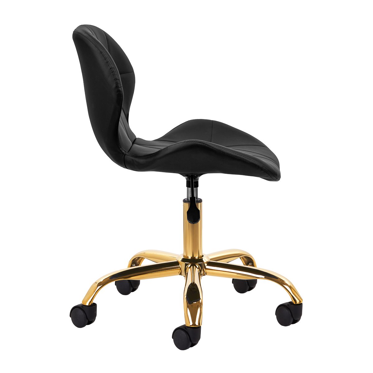 Kosmetologin jakkara QS-06G, kulta/musta Kosmetologin jakkara QS-06G, kulta/musta