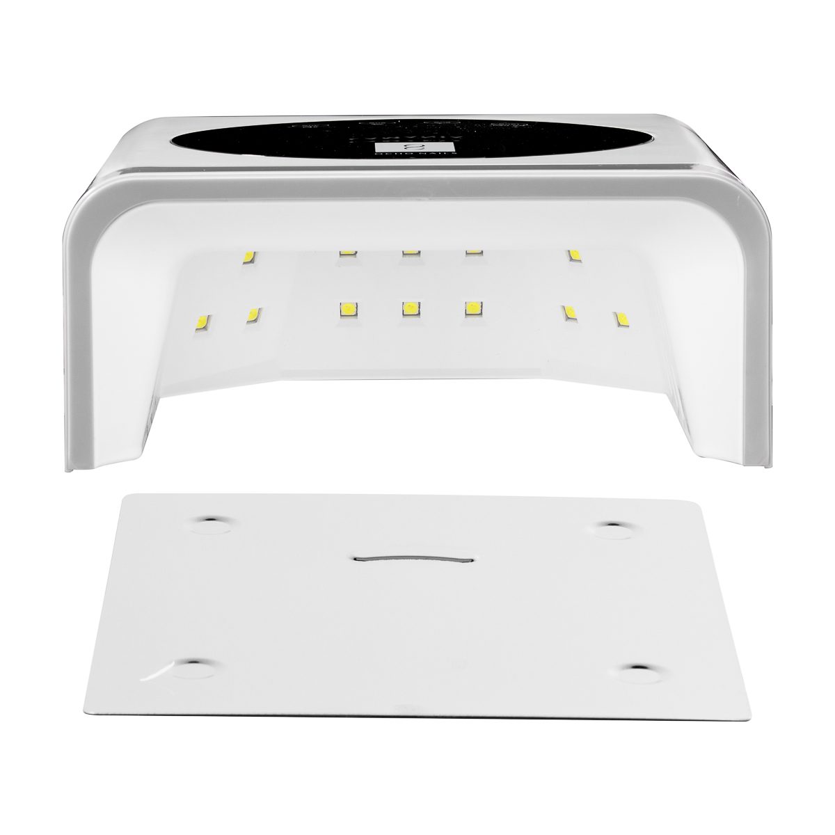 UV/LED-kynsilamppu OCHO NAILS X22 72W, langaton, valkoinen, peilipohjalla. UV/LED-kynsilamppu OCHO NAILS X22 72W, langaton, valkoinen, peilipohjalla.