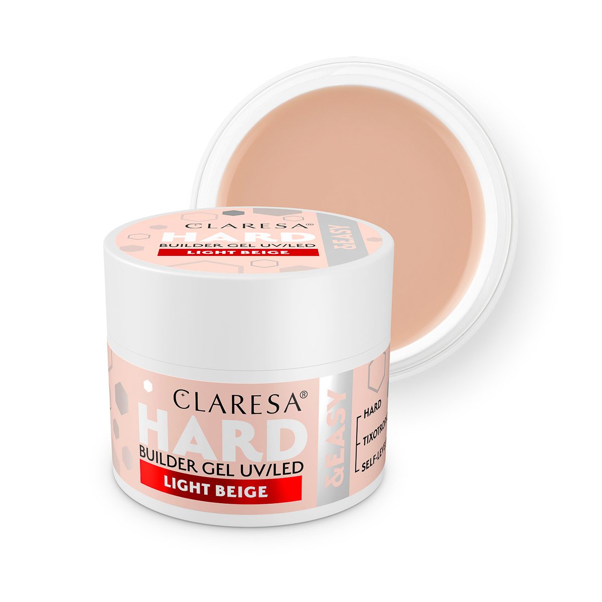 CLARESA HARD&EASY RAKENNUSGEELI Light Beige 12g CLARESA HARD&EASY RAKENNUSGEELI Light Beige 12g