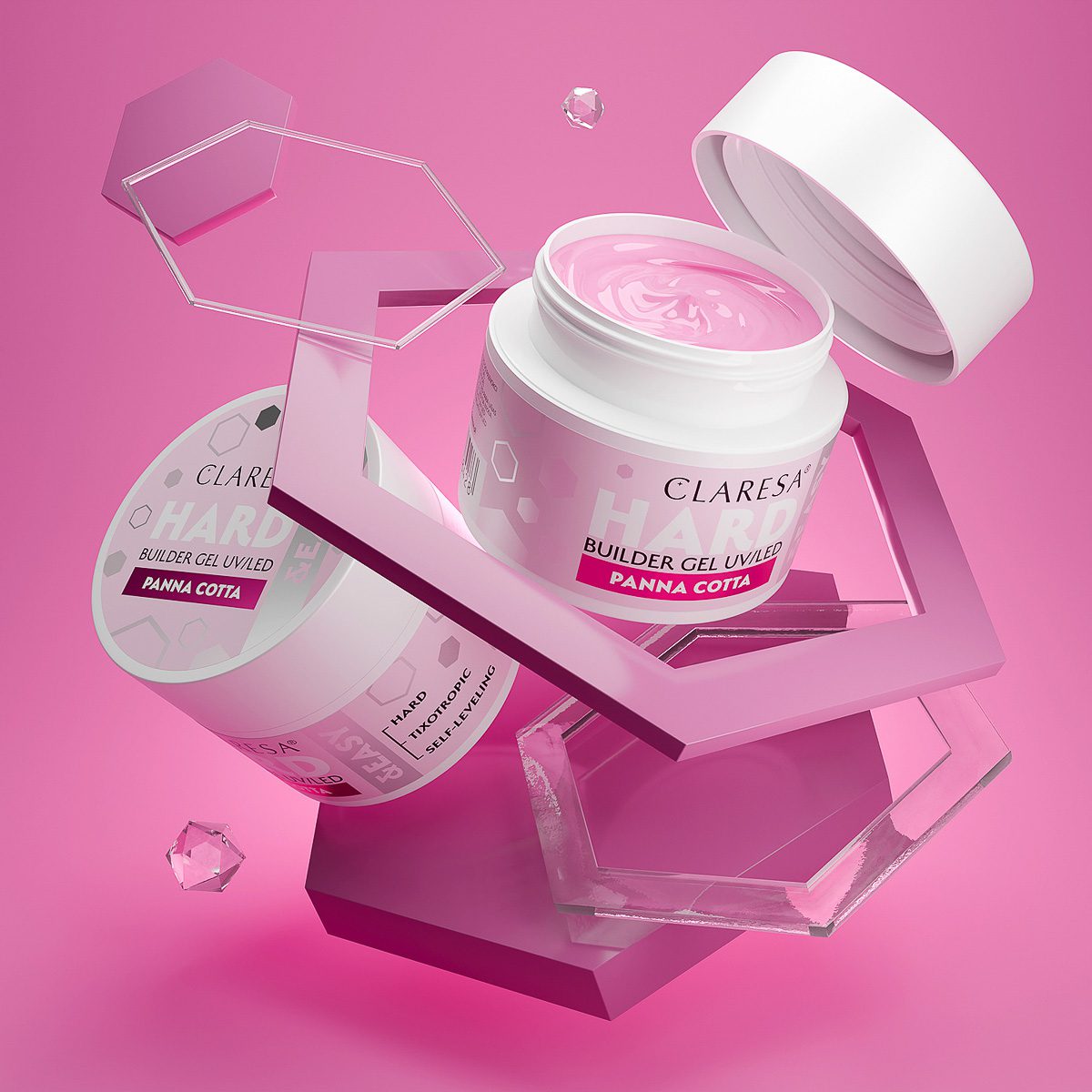 CLARESA HARD&EASY RAKENNUSGEELI Panna Cotta 45g CLARESA HARD&EASY RAKENNUSGEELI Panna Cotta 45g