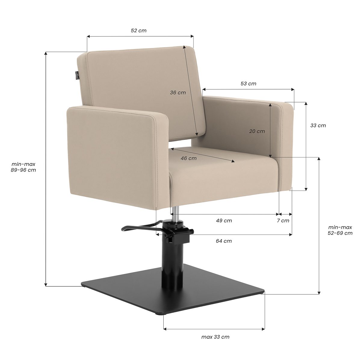 Kampaamotuoli Vitoria, beige Kampaamotuoli Vitoria, beige