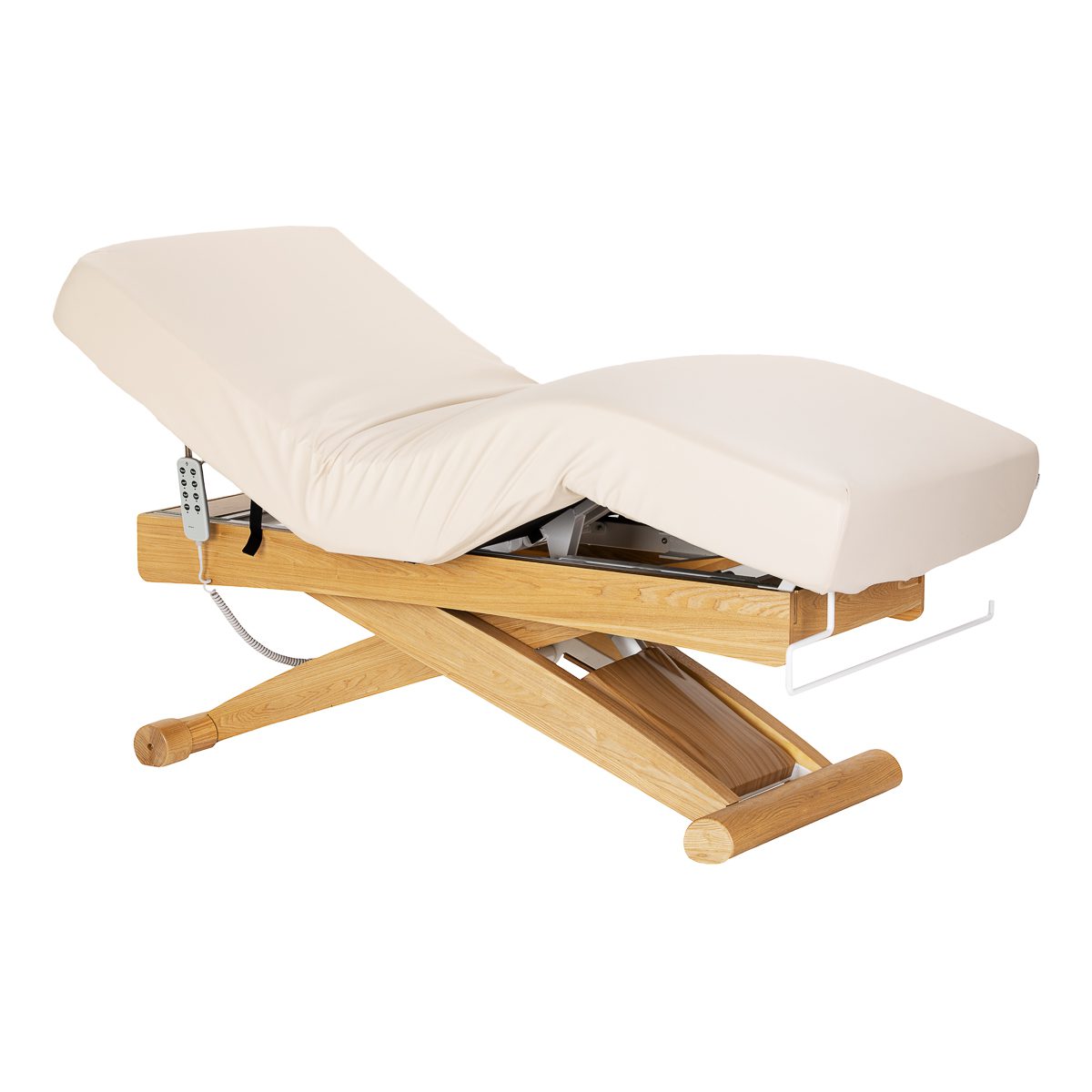 SPA-hoitotuoli Sillon Siesta, kermanvaalea, vaaleanruskea jalusta. SPA-hoitotuoli Sillon Siesta, kermanvaalea, vaaleanruskea jalusta.