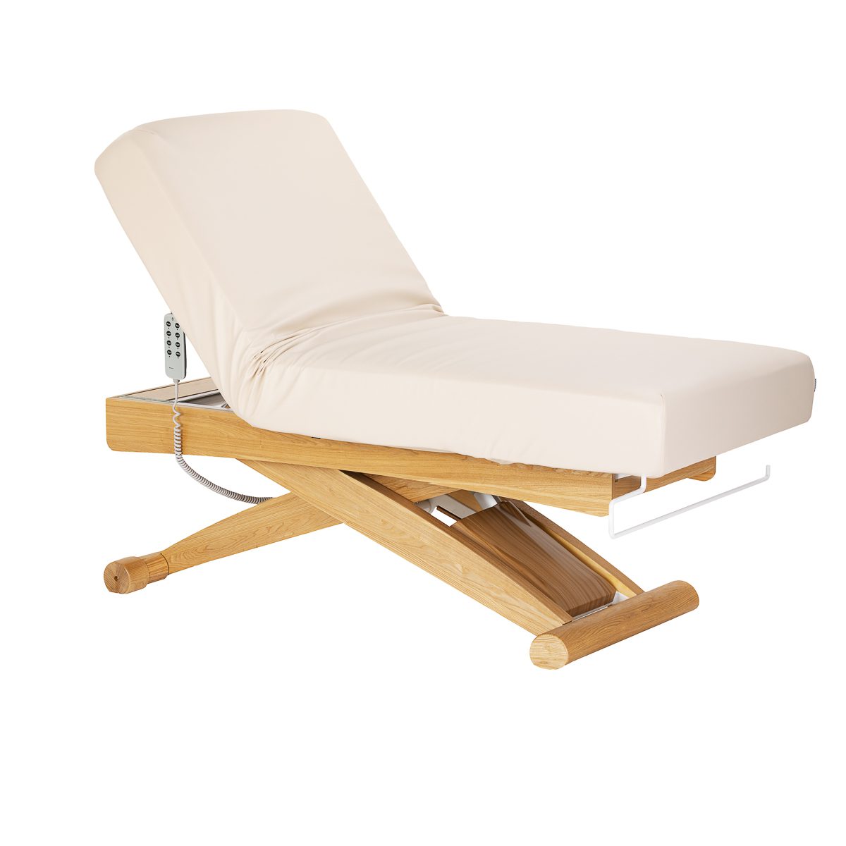 SPA-hoitotuoli Sillon Siesta, kermanvaalea, vaaleanruskea jalusta. SPA-hoitotuoli Sillon Siesta, kermanvaalea, vaaleanruskea jalusta.