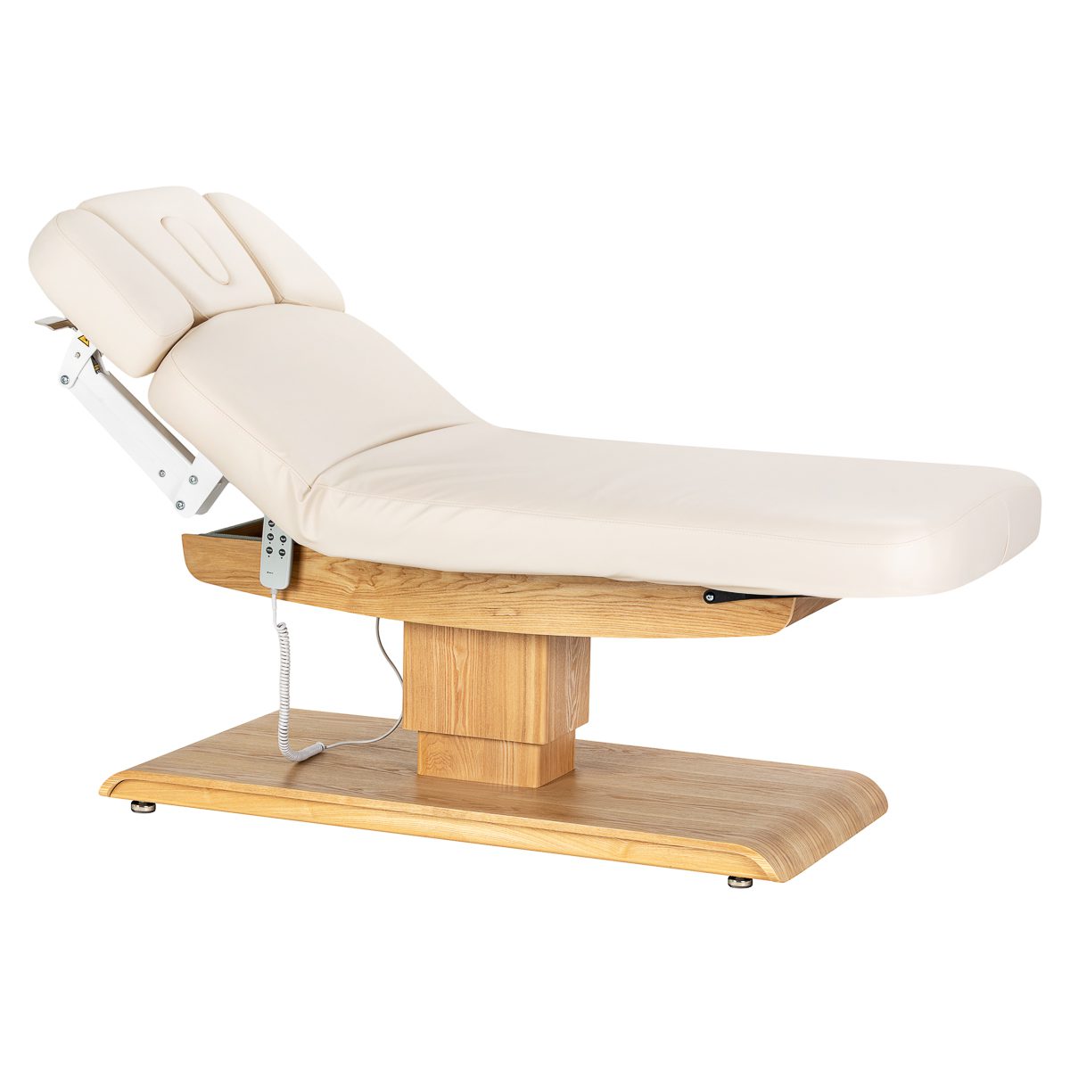 SPA-hoitopöytä Sillon Relax, kermanvaalea, vaaleanruskea jalusta SPA-hoitopöytä Sillon Relax, kermanvaalea, vaaleanruskea jalusta