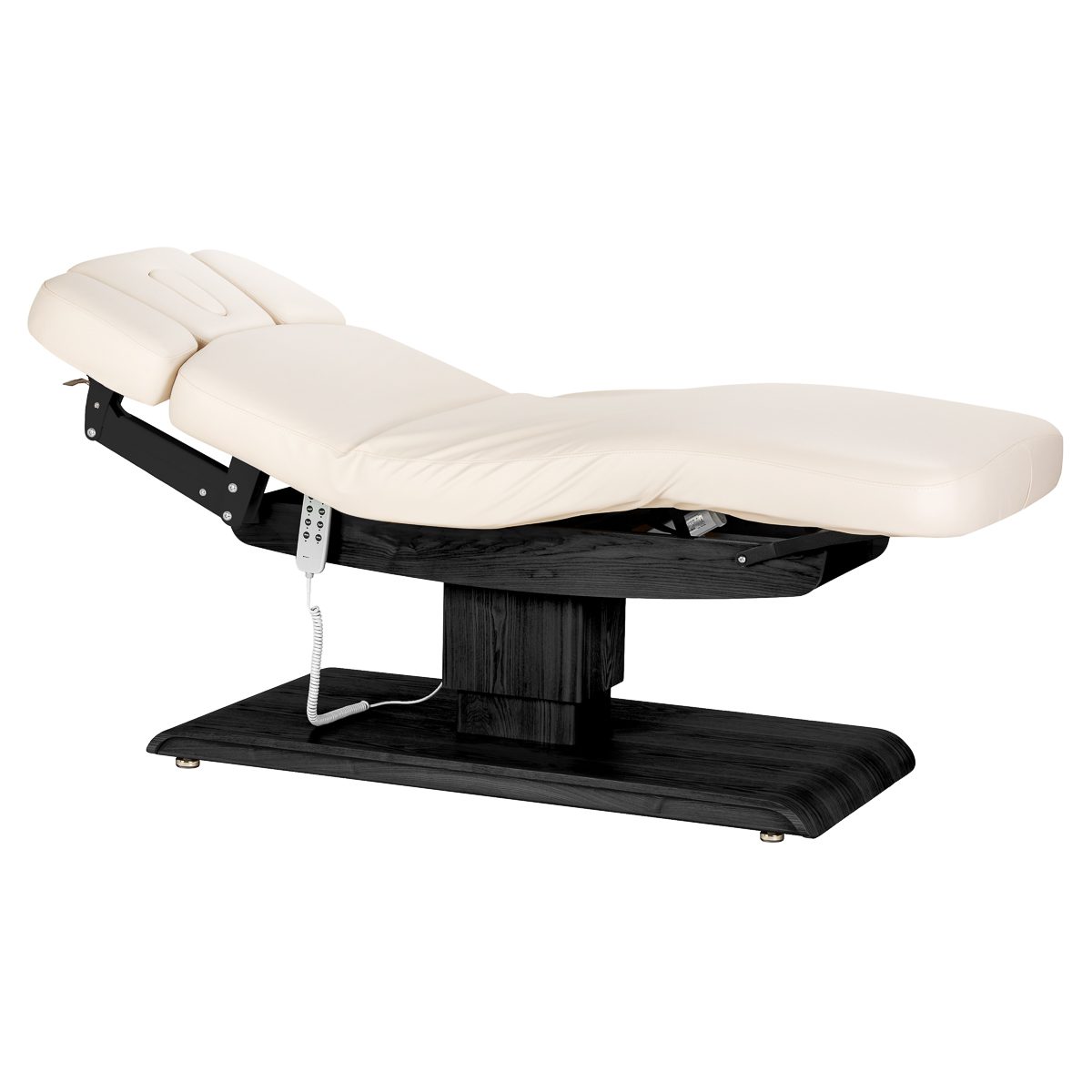 SPA-hoitopöytä Sillon Relax, kermanvaalea, musta jalusta SPA-hoitopöytä Sillon Relax, kermanvaalea, musta jalusta