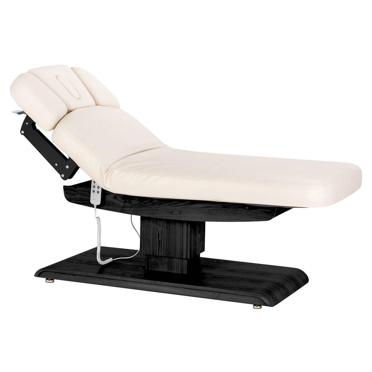 SPA-hoitopöytä Sillon Relax, kermanvaalea, musta jalusta SPA-hoitopöytä Sillon Relax, kermanvaalea, musta jalusta