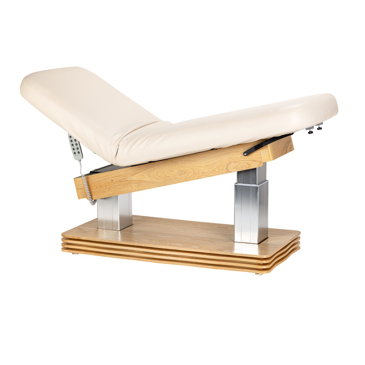 SPA-hoitopöytä Sillon Comfort, kermanvaalea, vaaleanruskea jalusta SPA-hoitopöytä Sillon Comfort, kermanvaalea, vaaleanruskea jalusta