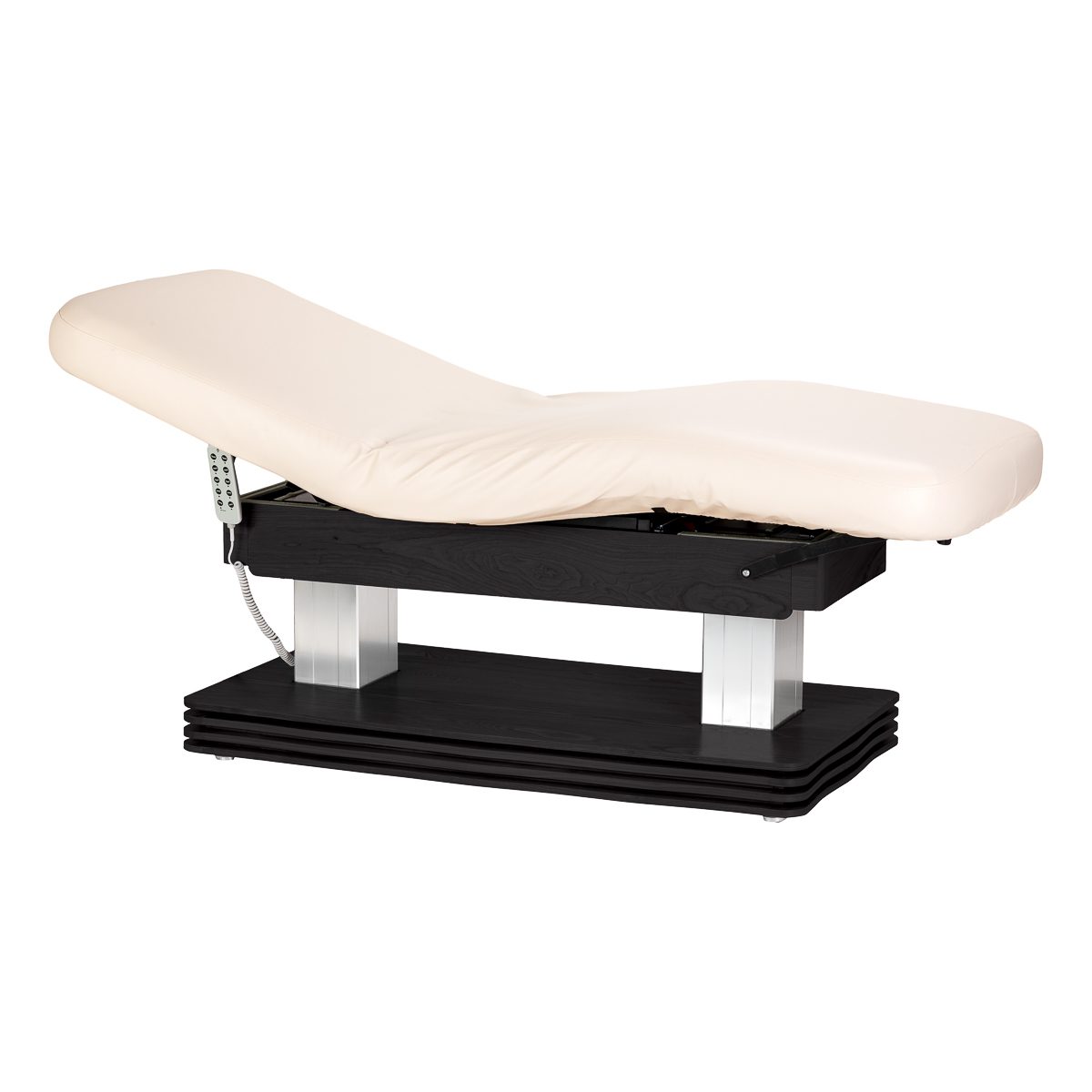 SPA-hoitopöytä Sillon Comfort, kermanvaalea, musta jalusta SPA-hoitopöytä Sillon Comfort, kermanvaalea, musta jalusta