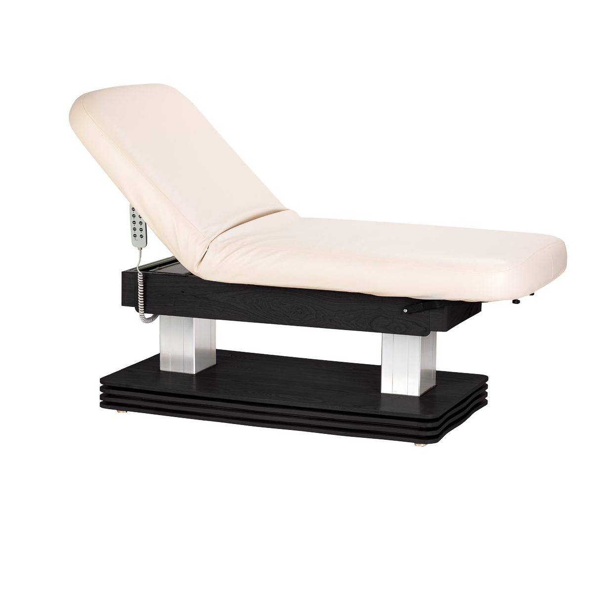 SPA-hoitopöytä Sillon Comfort, kermanvaalea, musta jalusta SPA-hoitopöytä Sillon Comfort, kermanvaalea, musta jalusta
