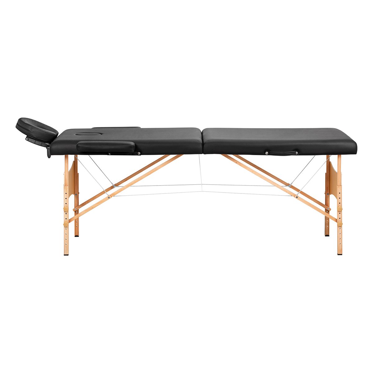 Puinen kokoontaitettava hierontapöytä BALANCE Lux, 2-osainen, 190×70 cm – Musta Puinen kokoontaitettava hierontapöytä BALANCE Lux, 2-osainen, 190x70 cm – Musta
