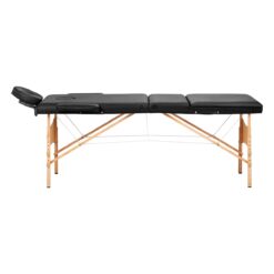 Puinen kokoontaitettava hierontapöytä BALANCE Lux, 3-osainen, 190×70 cm – Musta Puinen kokoontaitettava hierontapöytä BALANCE Lux, 3-osainen, 190x70 cm – Musta