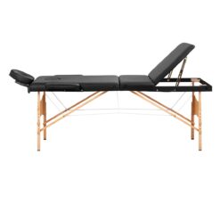 Puinen kokoontaitettava hierontapöytä BALANCE Lux, 3-osainen, 190×70 cm – Musta Puinen kokoontaitettava hierontapöytä BALANCE Lux, 3-osainen, 190x70 cm – Musta