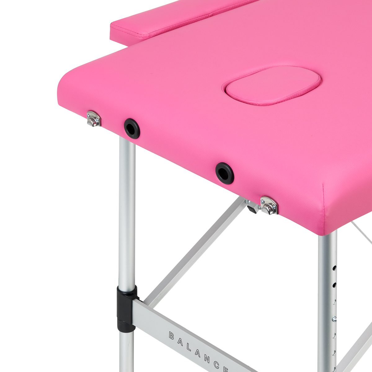 Alumiininen kokoontaitettava hierontapöytä BALANCE, 2-osainen – Pinkki Alumiininen kokoontaitettava hierontapöytä BALANCE, 2-osainen – Pinkki